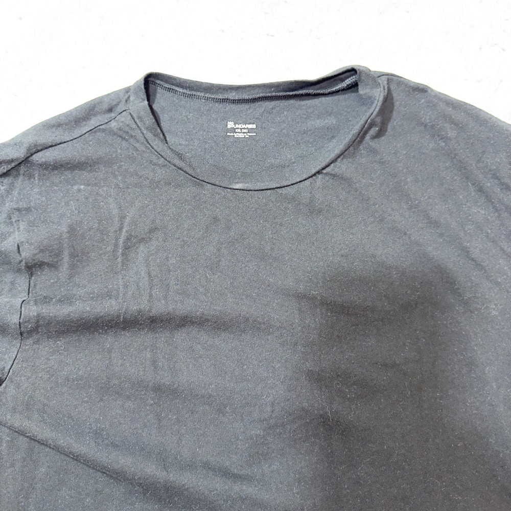 NO BOUNDARIES Black Cotton T Shirt Top XXL 20‎ Cropped Style, Summer, Spring